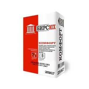 Клей монтажный КОМФОРТ, БИРСMIX, 25 кг/60 (без характеристики)