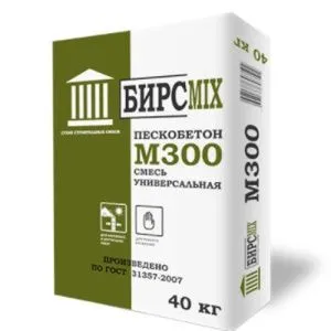 Смесь цементно-песчаная М-300 БИРСМИХ,40кг/30